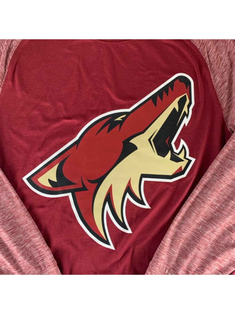 Arizona Coyotes Red Fanatics Large Logo Long Sleeve Athletic Shirt Mens Large - Picture 2 of 6